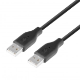 Kabel USB AM-AM 1,8m fekete