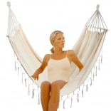 Kerti boho függőágy két személynek 200 × 150 cm rojtokkal