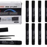 Vízálló, fekete, 10 darabos permanens markerkészlet