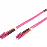 Optikai patch kábel LC-LC fénnyel MM 50/125 OM4 duplex LSOH 5m