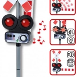 Vasúti sorompó fény- és hangeffektekkel gyerekeknek