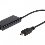 MHL mikro USB–HDMI adapter USB táplálással, 16 cm