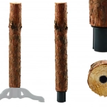 Fából készült karácsonyfaállvány négy lábon