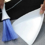 Mini kéziseprű és lapát asztalhoz, billentyűzethez és autóhoz