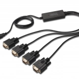 USB adapter 4x RS232-hez, 1,5m kábellel